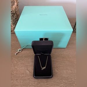 LIKE NEW! Tiffany & Co. Paloma's Graffiti Love Pendant - Rose Gold